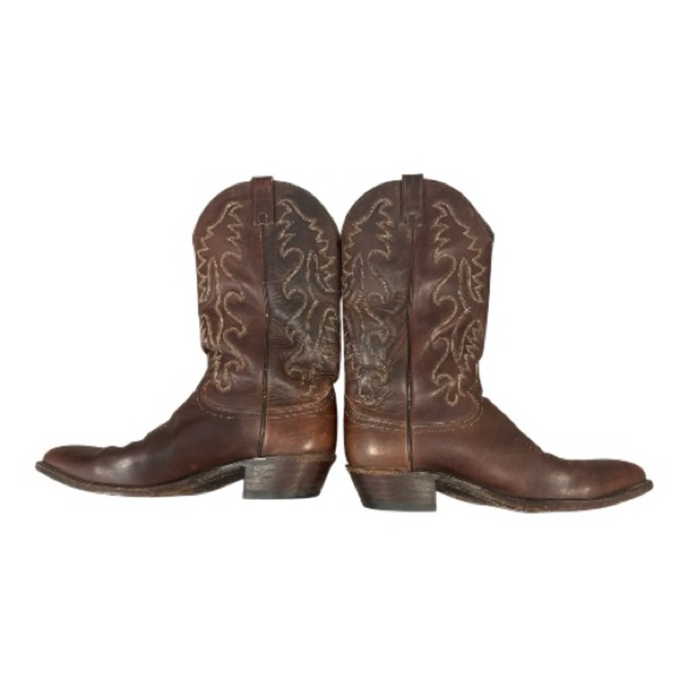Vintage Dan Post 9153089 El Paso Mens Brown Leather Cowboy Western Boots Size 9D - Picture 4 of 10